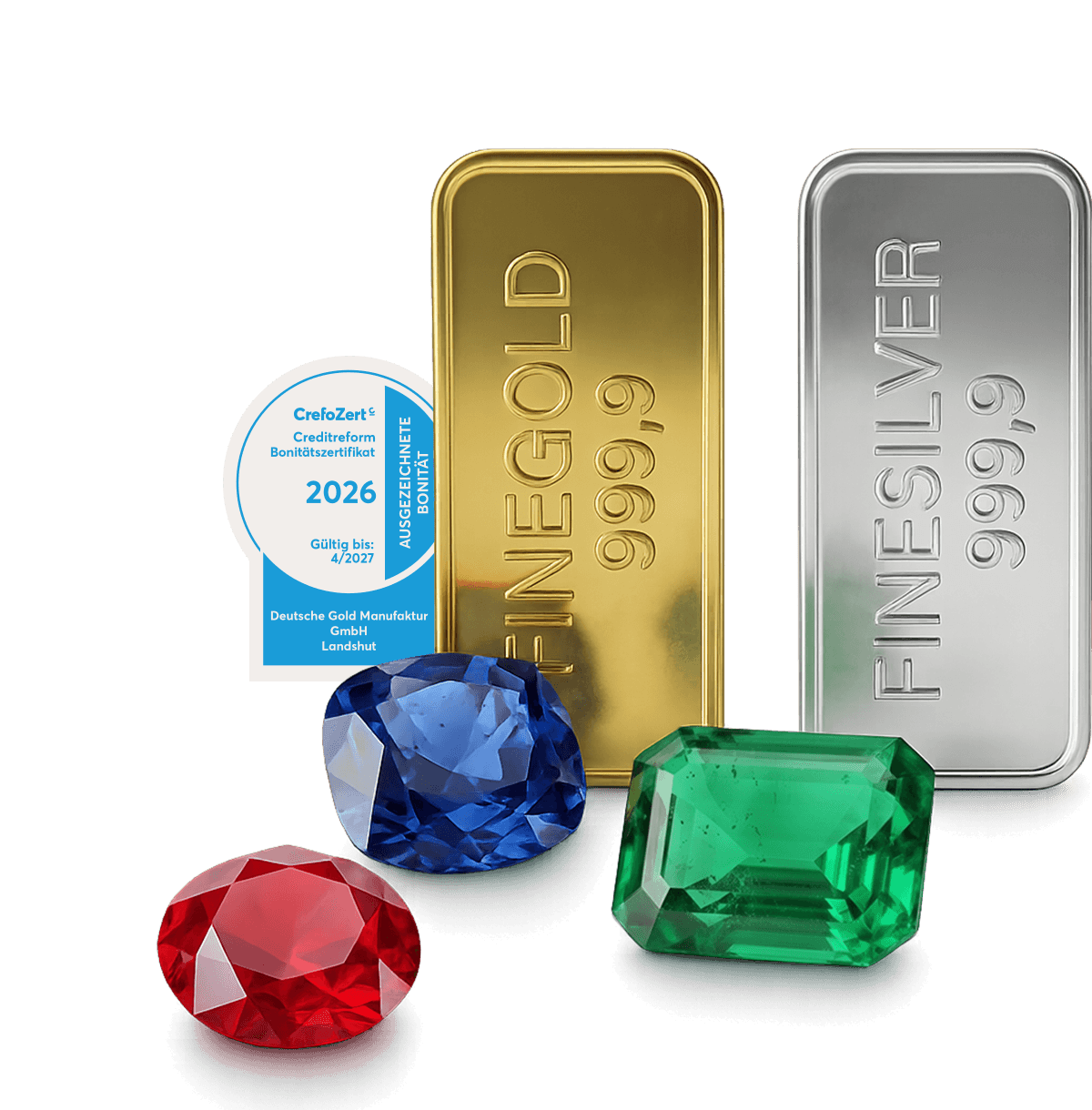 Gold, Silber und Edelsteine